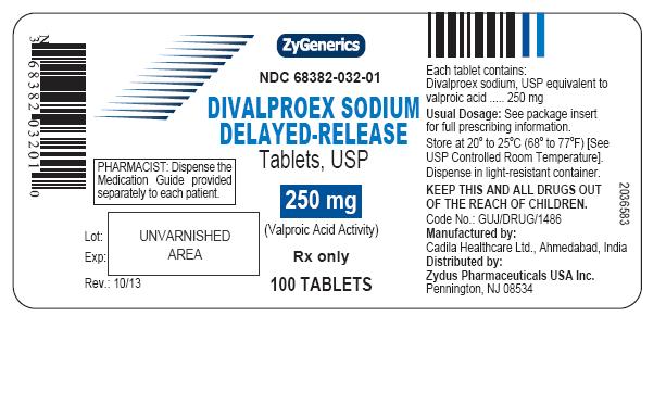 Divalproex Sodium Delayed-release Tablets USP, 250 mg