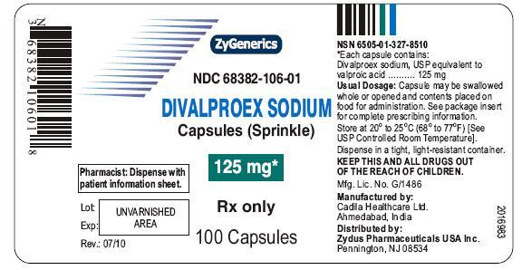 Divalproex Sodium Capsules Sprinkle, 125 mg