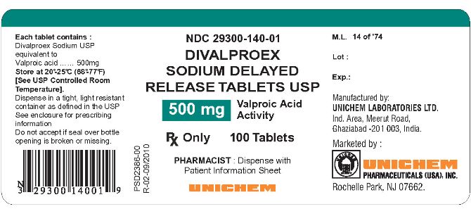 Container Label - Divalproex Sodium Delayed Release Tablets USP 500 mg