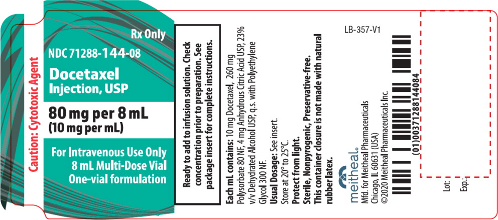 PRINCIPAL DISPLAY PANEL – Docetaxel Injection, USP 8 mL Vial Label