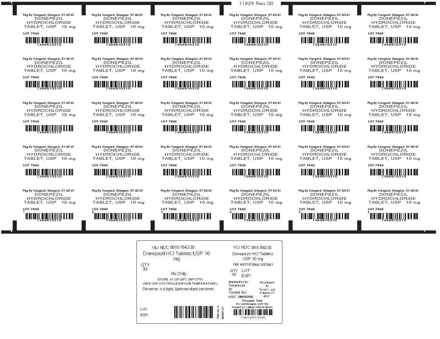 Donepezil Hydrochloride Tablet, USP 10mg unit-dose label