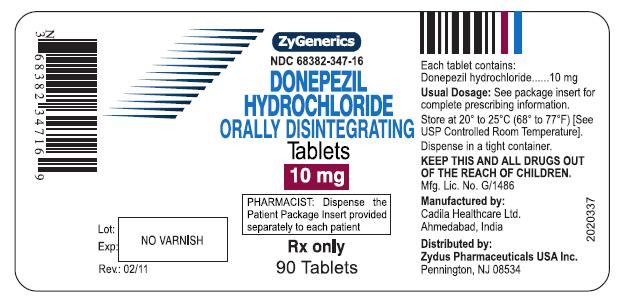 Donepezil Hydrochloride Orally Disintegrating Tablets, 10 mg