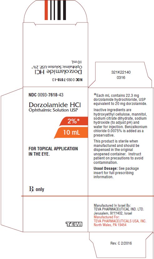Dorzolamide HCl Ophthalmic Solution USP 2% 10 mL Carton, Part 1 of 2