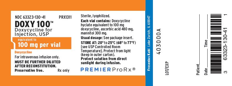 Principal Display Panel – Doxy 100™ 100 mg per Vial Label
