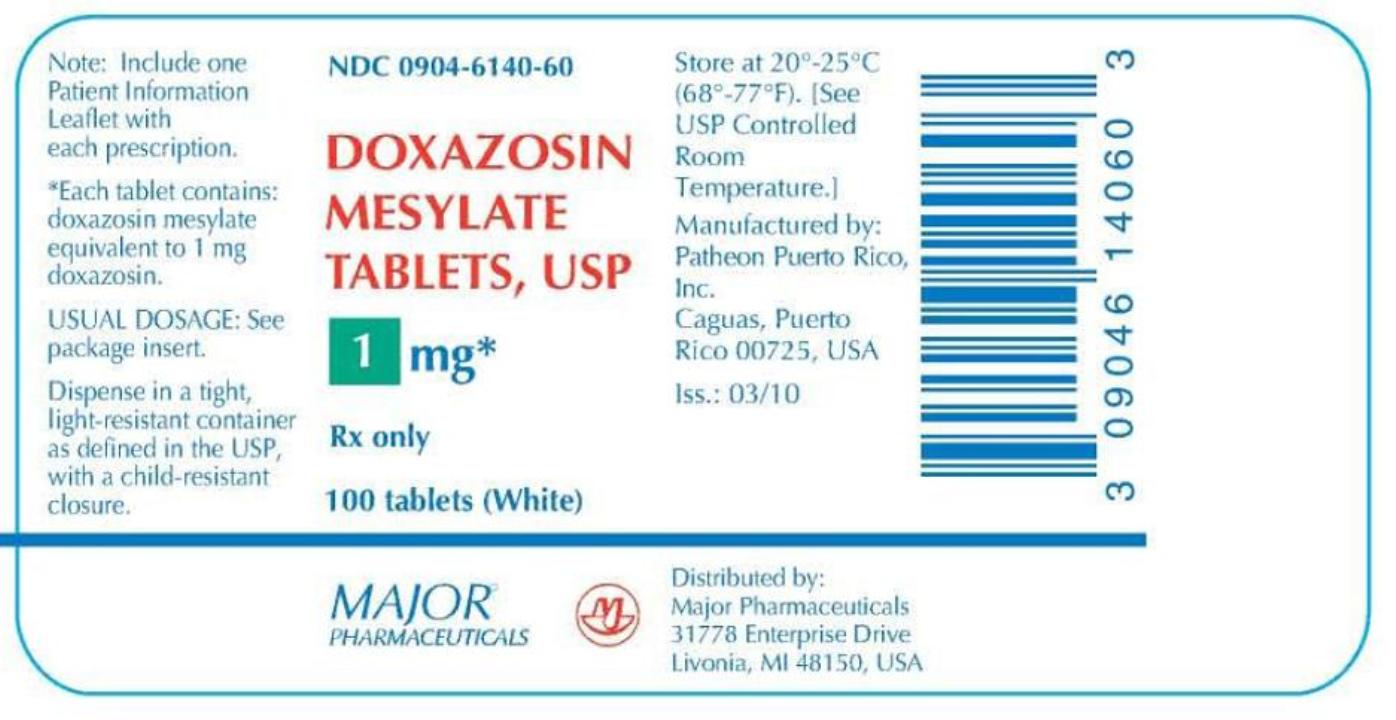 Doxazosin 1 mg tablet
