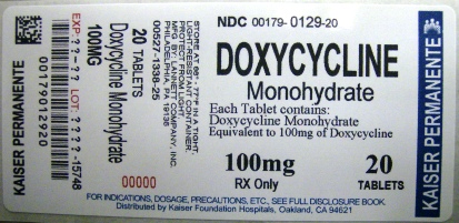 Doxycycline 100mg Label - 20's