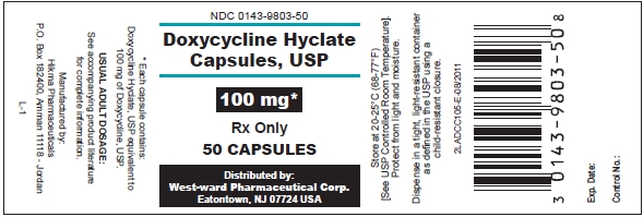 Doxycycline Hyclate Capsules, USP 100 mg/50 Capsules