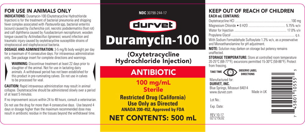 Principal Display Panel - Duramycin 100 Vial Label
