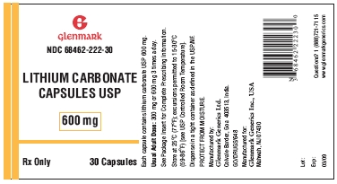 Lithium Carbonate 600mg Label