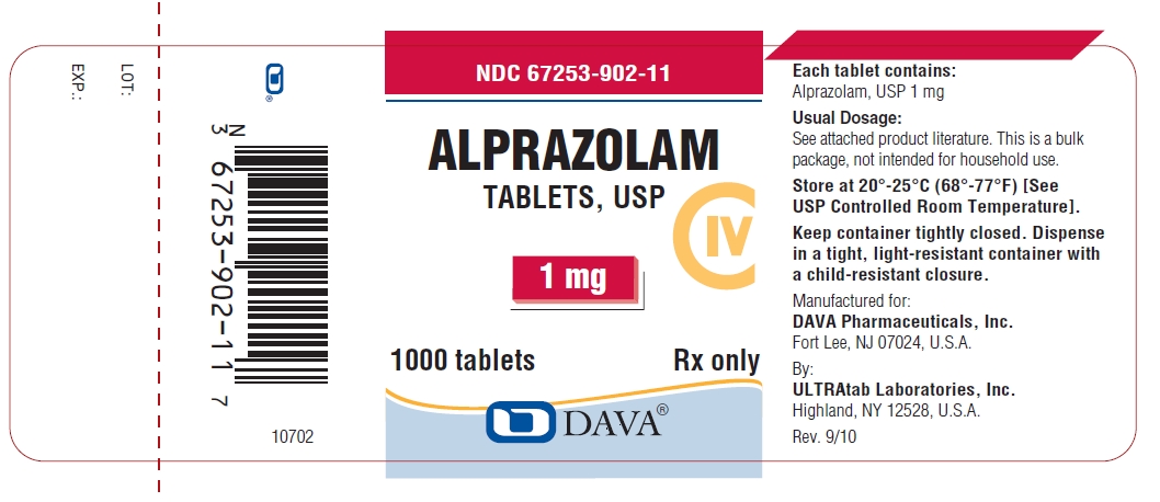 Alprazolam Tablets, USP 1 mg 1000 tablet bottle