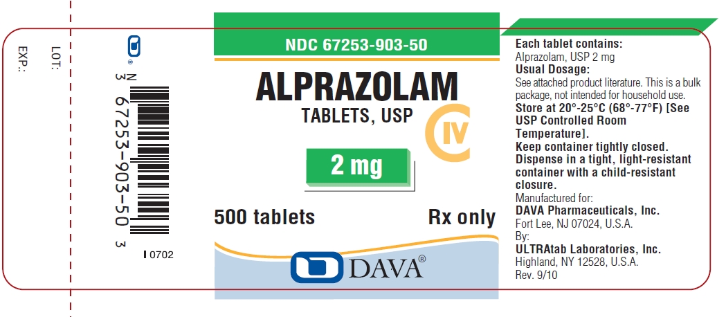 Alprazolam Tablets, USP 2 mg 500 tablet bottle