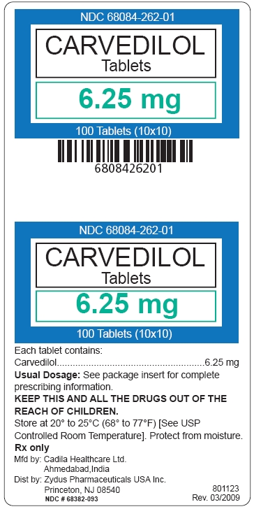 Carvedilol tablets 6.25 mg label