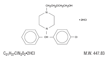 Structural Formula of Hydroxyzine HCl