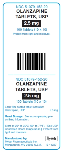 Olanzapine 2.5 mg Tablets Unit Carton Label