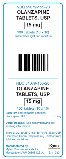 Olanzapine 15 mg Tablets Unit Carton Label