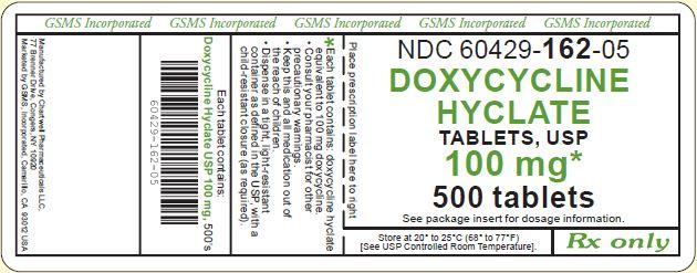 Principle Display Panel - Doxycycline Hyclate Tablets, USP 100 mg 500 ct