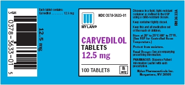 Carvedilol Tablets 12.5 mg Bottles