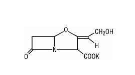 Structural formula for clavulanate potassium
