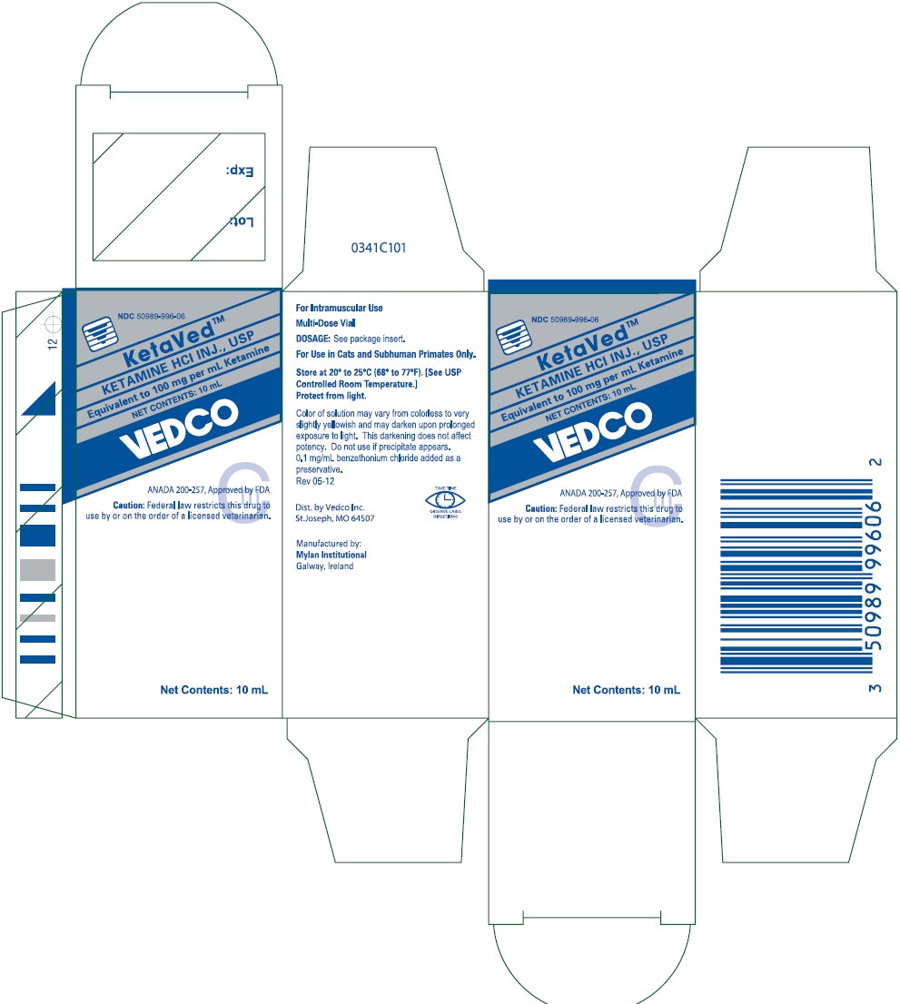 KetaVed Hydrochloride Injection 100 mg/mL Carton