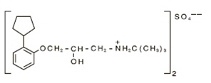 Penbutolol sulfate structural formula