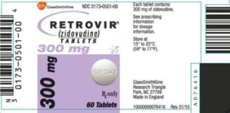 Retrovir Tablet 300mg Label