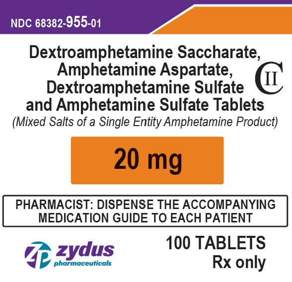 20 mg 100 Count Bottle Label