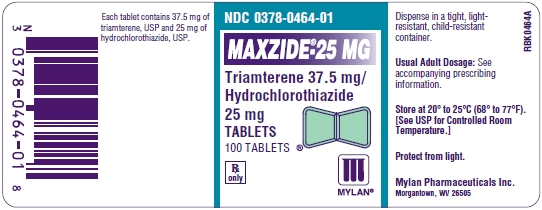 Maxzide-25 MG Triamterene 37.5 mg/ Hydrochlorothiazide 25 mg Tablets Bottles