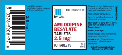Amlodipine Besylate Tablets 2.5mg Bottles