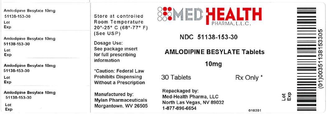 Amlodipine Besylate Tablets 10mg Bottles