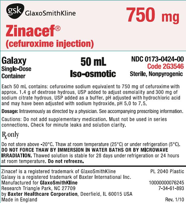 ZINACEF Label Image - 750mg Galaxy Single-Dose Container (50mL)