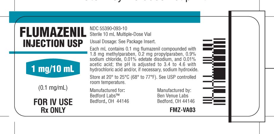 Vial label 10 mL for Flumazenil Injection USP