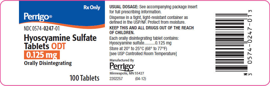 PRINCIPAL DISPLAY PANEL - 0.125 mg Bottle Label