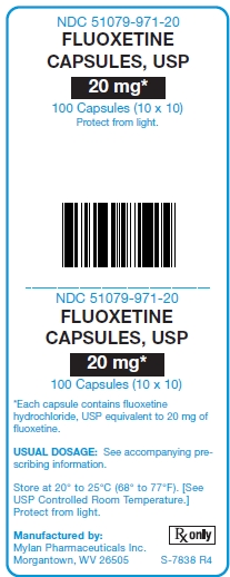 Fluoxetine 20 mg Capsule Unit Carton Label