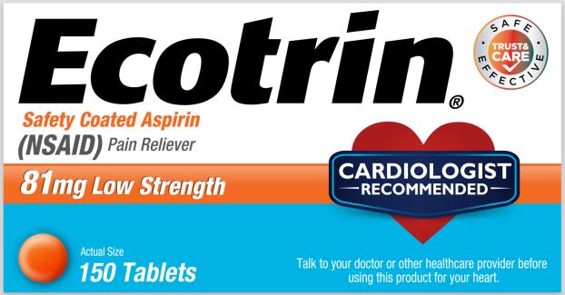 PRINCIPAL DISPLAY PANEL

Ecotrin®
Safety Coated Aspirin (NSAID) Pain Reliever
81 mg Low Strength 

150 Tablets
