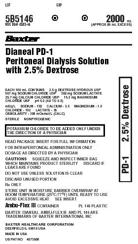 Dianeal PD-1 Representative Container Label
