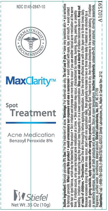 MaxClarity Spot Treatment Label