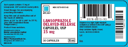 Lansoprazole Delayed-Release Capsules 15 mg Bottles