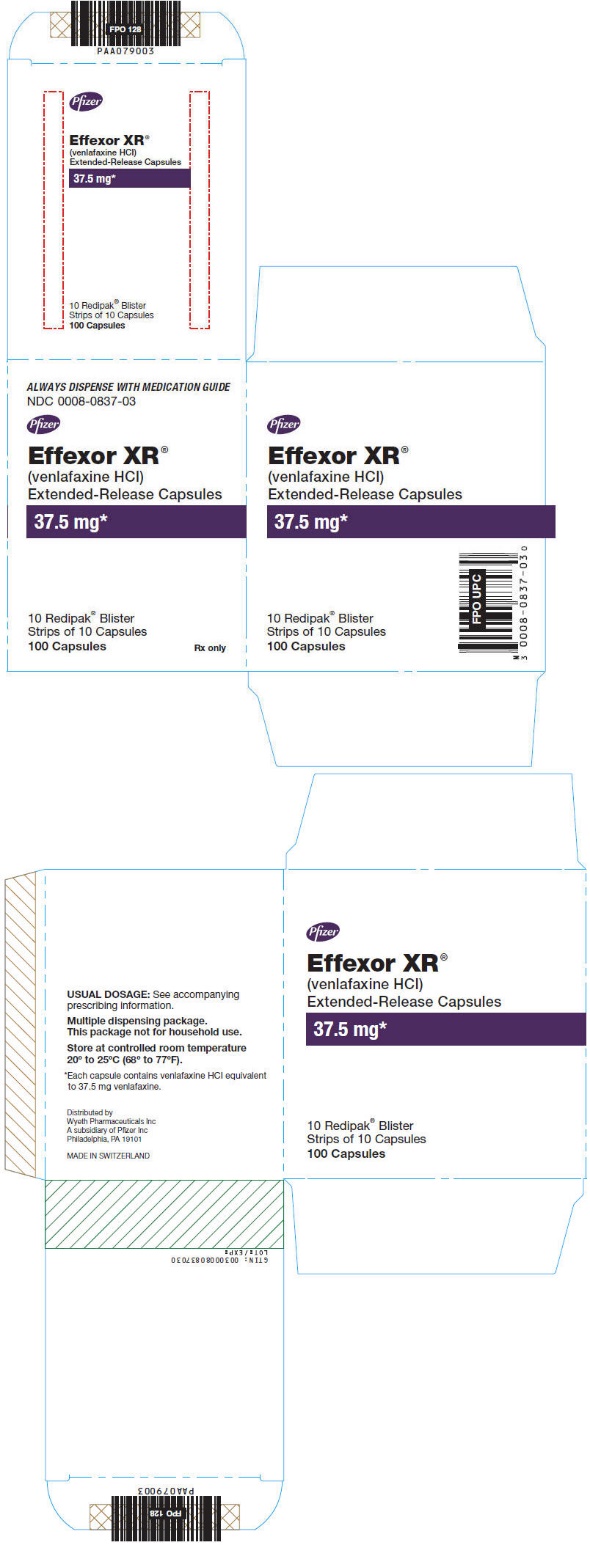 Principal Display Panel - 37.5 mg Capsule Blister Pack Carton