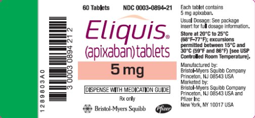 Eliquis 5 mg 60s Bottle Label