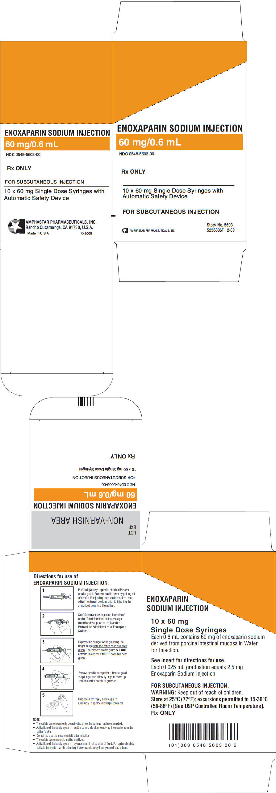 PRINCIPAL DISPLAY PANEL - 10 x 60 mg Syringe Carton
