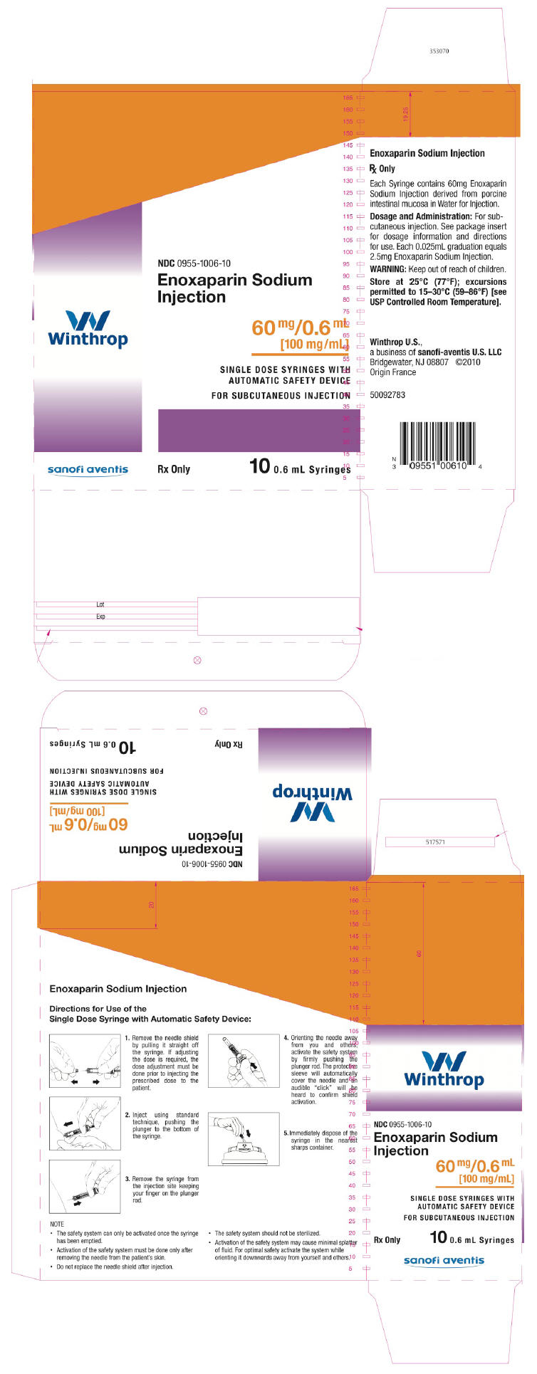 PRINCIPAL DISPLAY PANEL - 60 mg/0.6 mL Syringe Carton
