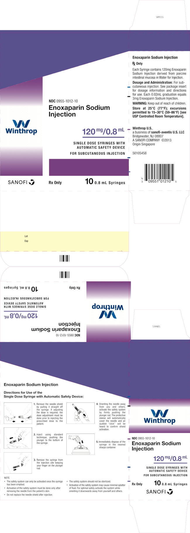 PRINCIPAL DISPLAY PANEL - 120 mg/0.8 mL Syringe Carton