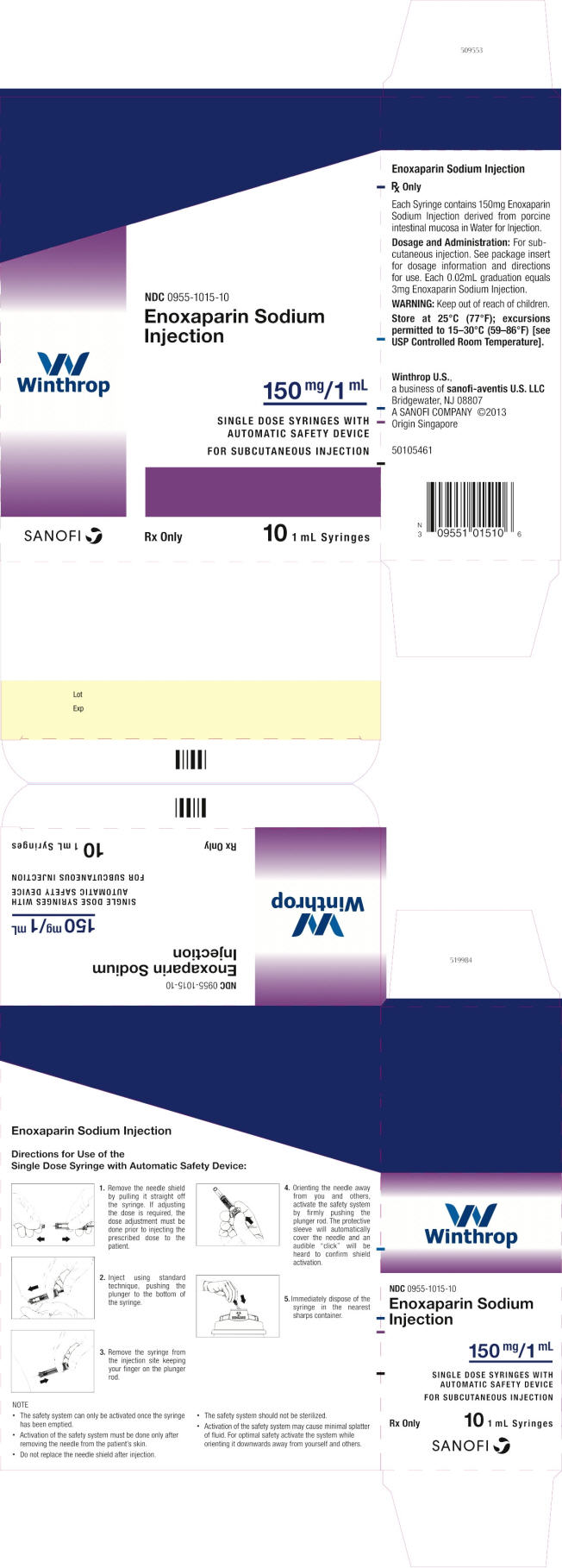 PRINCIPAL DISPLAY PANEL - 150 mg/1 mL Syringe Carton