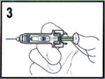 Depress the plunger while grasping the finger flange until the entire dose has been given.The Passive needle guard will NOT activate unless the ENTIRE dose has been given.