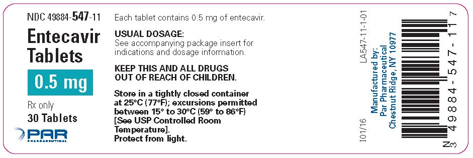 0.5 mg - 30 tablets - label