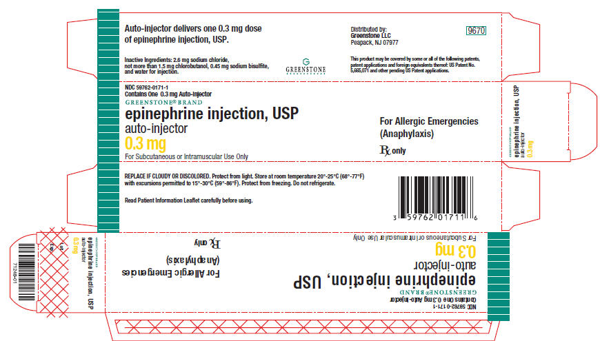 Epinephrine 0.3 mg carton