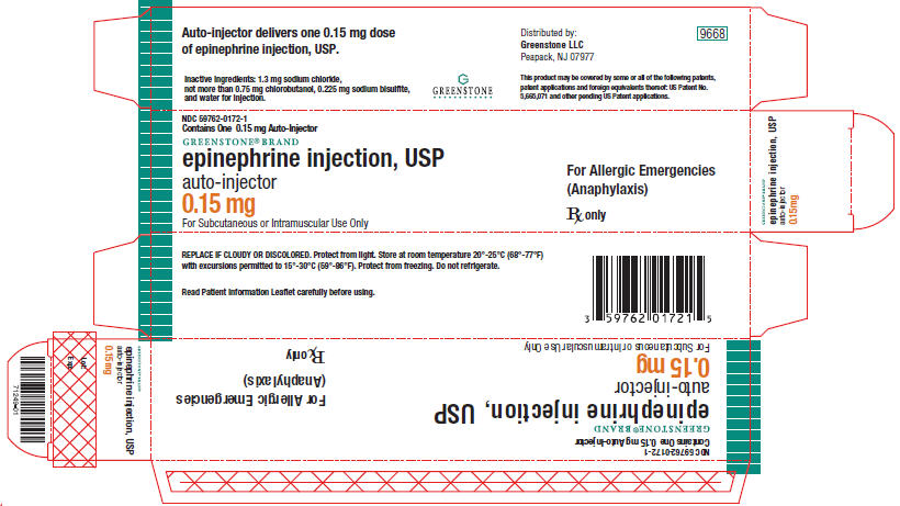 Epinephrine 0.15 mg carton