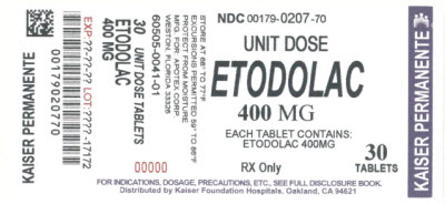 Etodolac 400mg Label