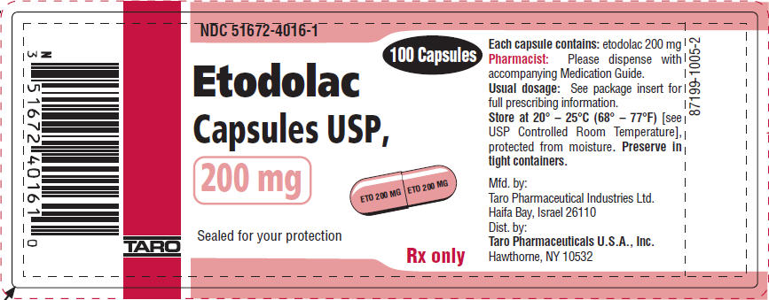 Principal Display Panel - 200 mg Capsule Bottle Label
