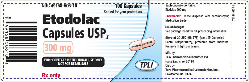 PRINCIPAL DISPLAY PANEL - 300 mg Capsule Bottle Label